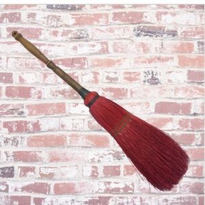 Vintage Wall Art - Vintage Red straw broom boho wall decor Vintage Wall Art - Vintage Red straw broom boho wall decor